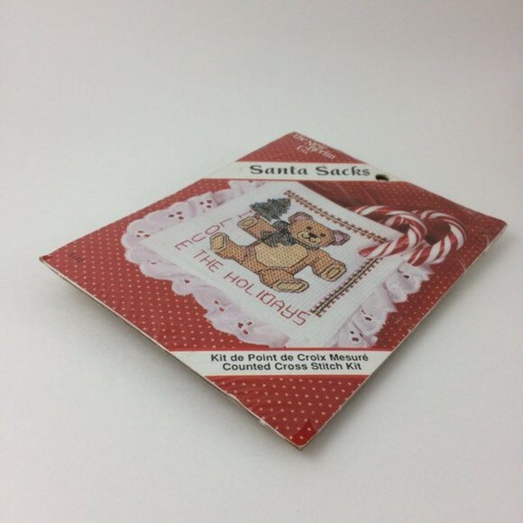 Santa Sacks New Berlin Cross Stitch Kit 3142 Sealed Teddy Bear Christmas Holiday - Picture 4 of 12